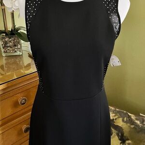 Michael Kors Black Embellished Sheath Dress